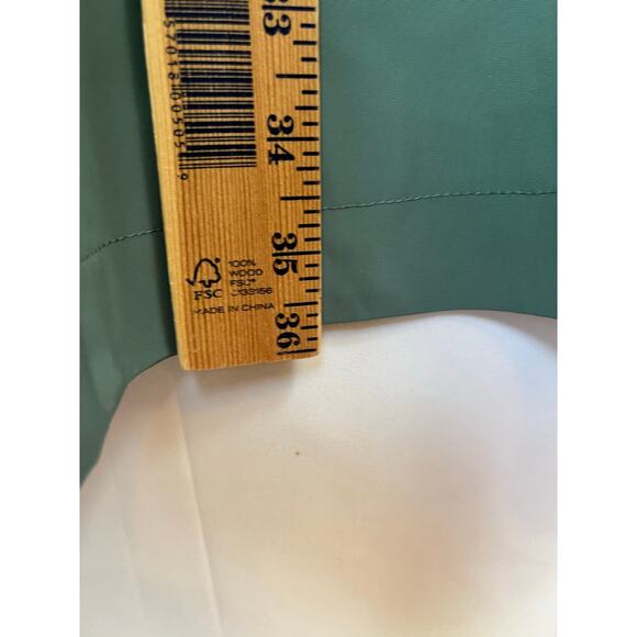 Susan Graver Women’s 2X Green Long Sleeve Button Front Anorak Long Coat Jacket - Picture 6 of 9